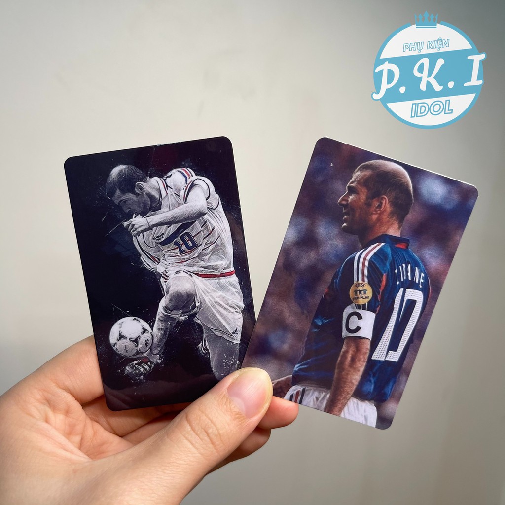 Bộ Card Thẻ Zinédine Zidane - Ảnh Cầu Thủ Bo Góc Ép Lụa Chất Lượng Cao