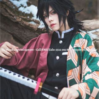 Set COSPLAY Tomioka Giyuu trong Anime Kimetsu Yaiba Zenitsu ( Hàng order )