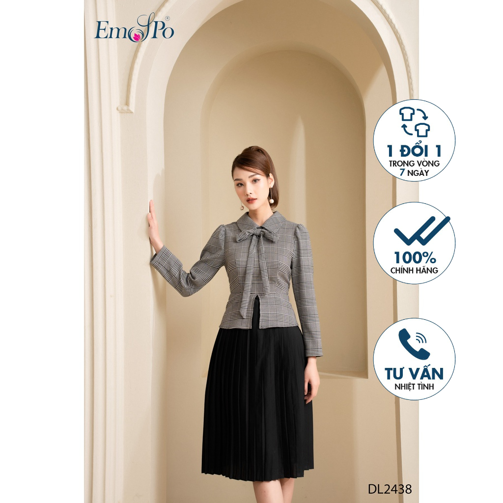 Đầm công sở EMSPO gồm áo liền chân váy DL4238