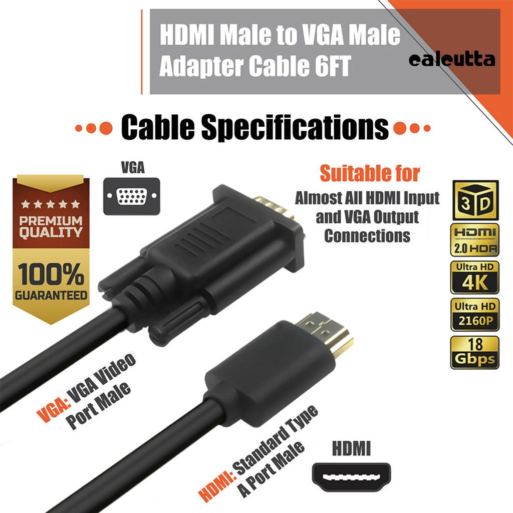 Cáp Chuyển Đổi Hdmi 1080p Sang Vga Cho Máy Tính