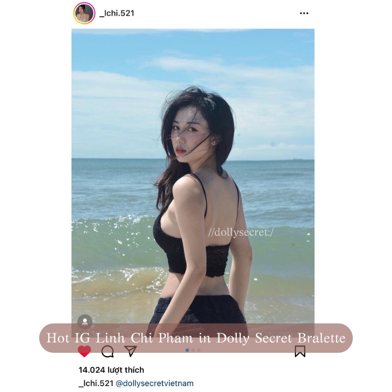 Áo Bra ren nữ có đệm ngực sexy lưng chun co dãn cao cấp 2 màu đen trắng DOLLY SECRET A18