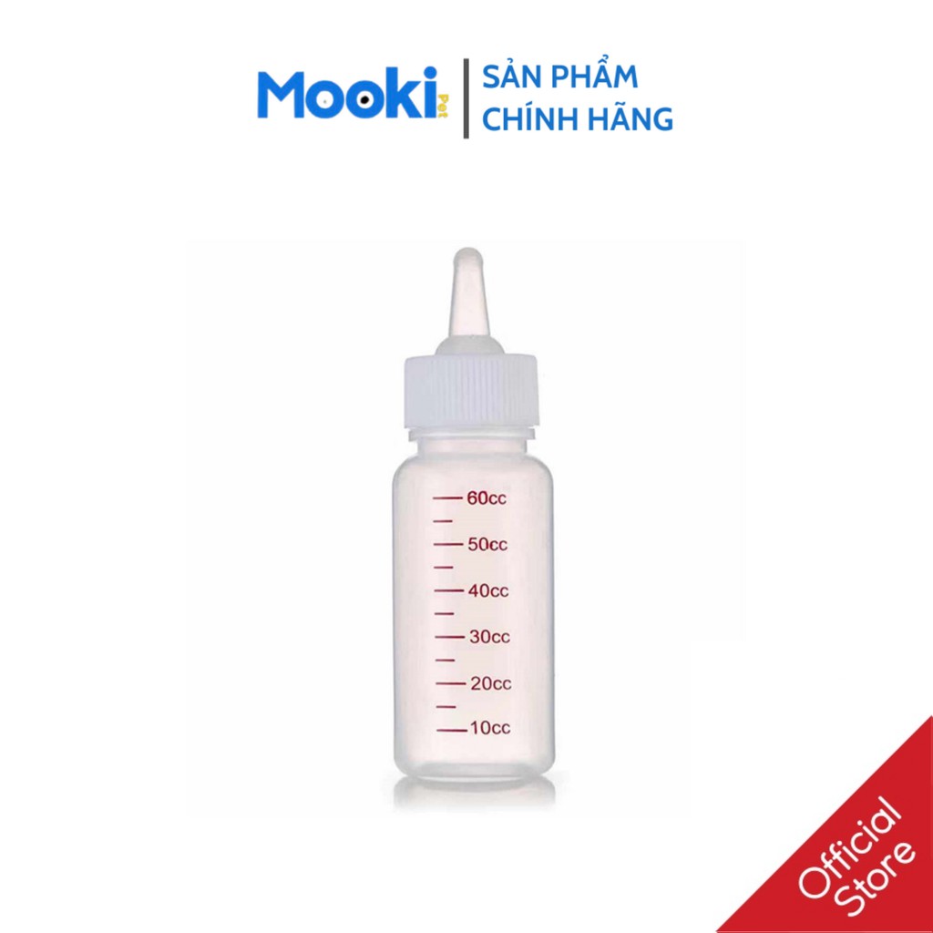 Bộ bình sữa 50ml cho mèo con cún con chất liệu silicone thân thiện