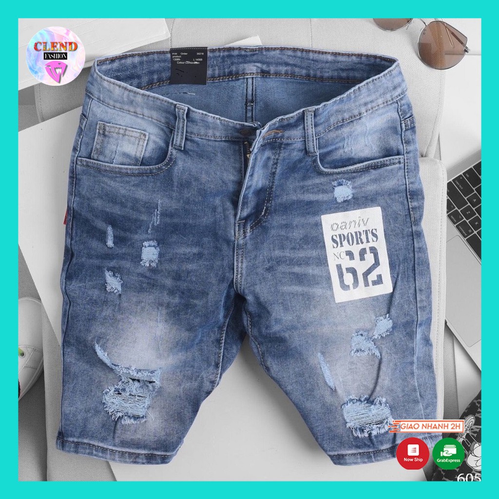 Quần Short , Quần Sọt Jean Nam Clend Fashion Chất Liệu Demin Co giãn Thoáng Mát Thời Trang Cao Cấp QE9