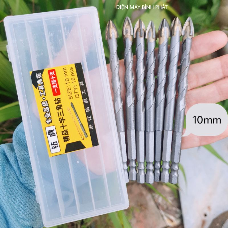 Mũi Khoan Đa Năng Chuôi Lục Giác Sịn Phi 4mm - 6mm -8mm-10mm-12mm