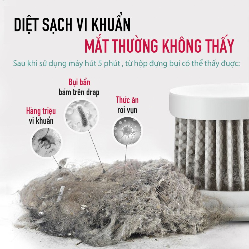 Máy hút bụi giường nệm diệt khuẩn tia UV Green Cook - BH chính hãng 12 tháng | BigBuy360 - bigbuy360.vn
