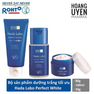 Bộ sản phẩm dưỡng trắng Hada Labo Perfect White