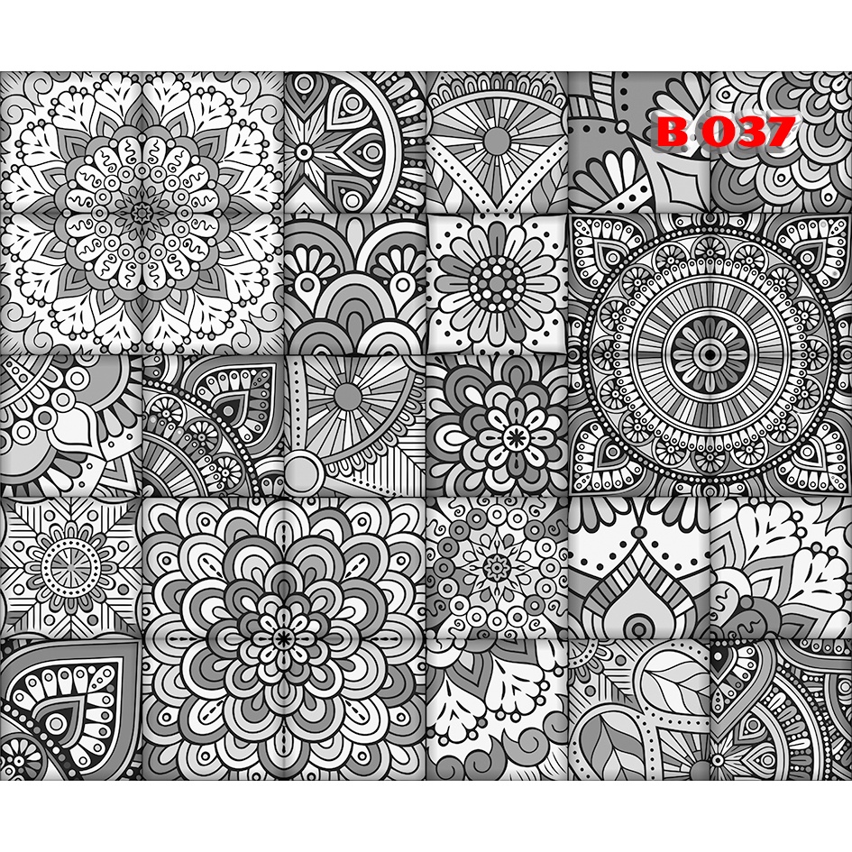 Gạch bông 40x60cm - Decal Gạch Bông Dán bếp, Dán tường - Trang trí nhà cửa.