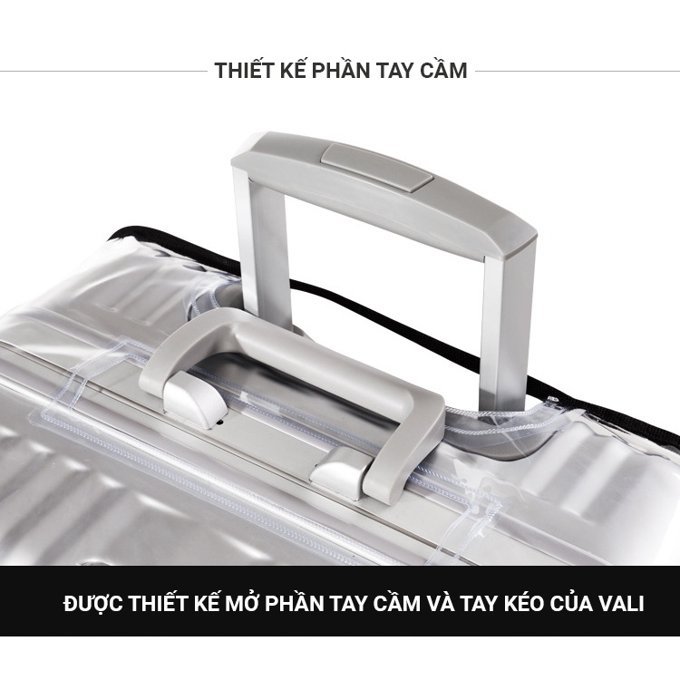 ⚡⚡Vỏ Bọc Vali Chống Thấm - Chất Liệu PVC Trong Suốt - Chống Thấm Nước