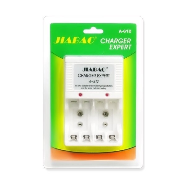 Bộ Sạc Pin Đa Năng Jiabao A612 Pin AA-AAA-9V Kèm 4 Viên Pin Sạc AAA