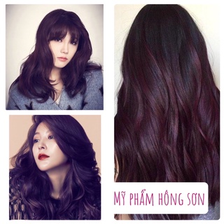 Tuýp Kem Thuốc Nhuộm Tóc Màu Tím Trầm, Tím Than Đen 6.2 Dark Violet Blonde Hair Dye Cream
