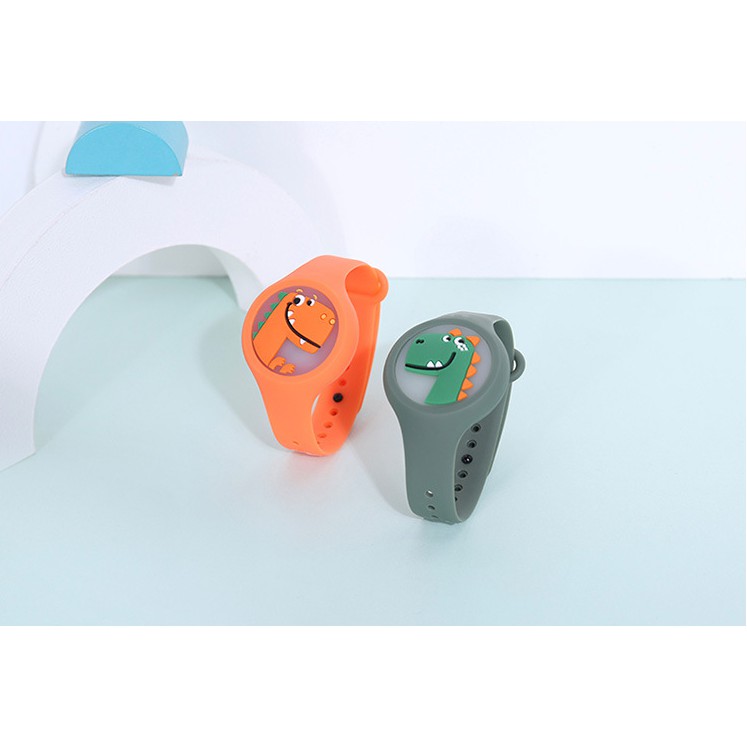 Vòng đeo tay đuổi muỗi phát sáng thiết kế dạng đồng hồ cho trẻ em đồ chơi trẻ em