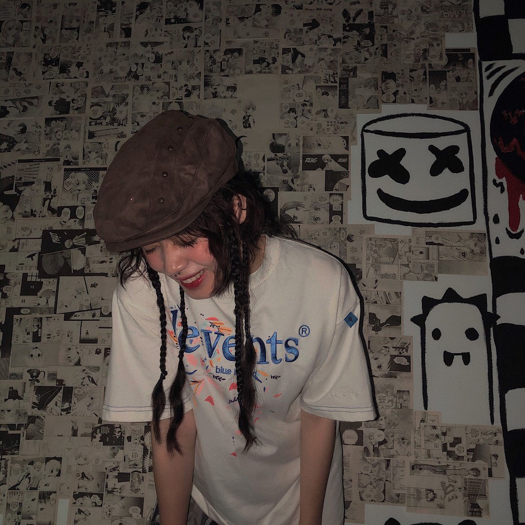 Áo Thun LEVENTS Blue Brand  Floral/ White.