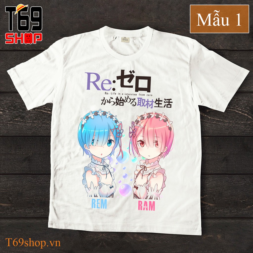 Áo thun anime Re: Zero (Có nhiều mẫu)