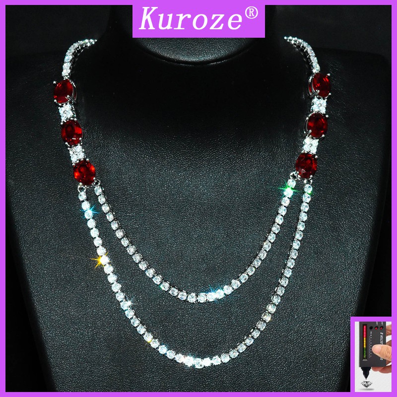 Vòng cổ Mặt Đá Ruby Tự Nhiên Sang Trọng