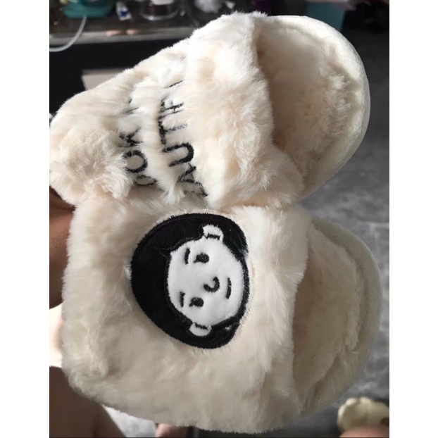 Dép bông mặt nam nữ đi trong nhà kèm ảnh thật