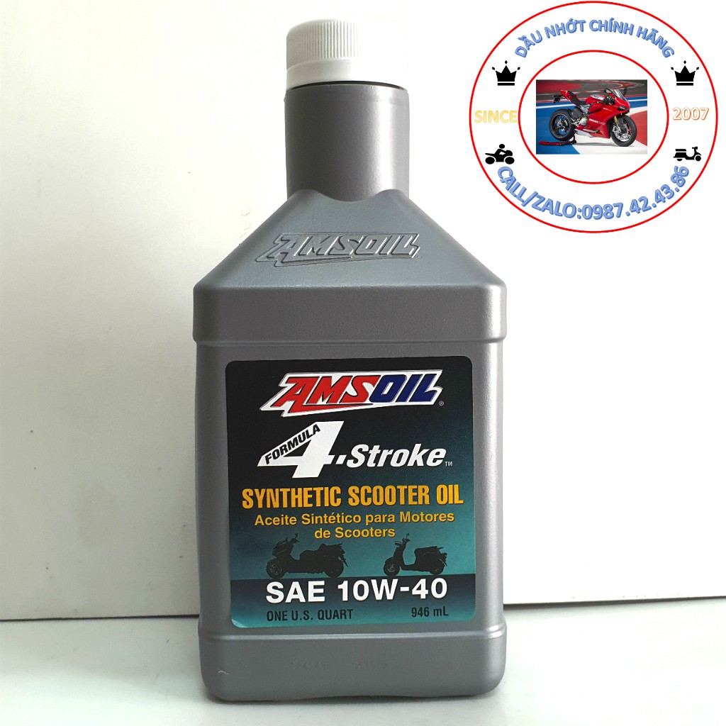 Nhớt Xe Tay Ga Amsoil Formula 4-Stroke Synthetic Scooter Oil