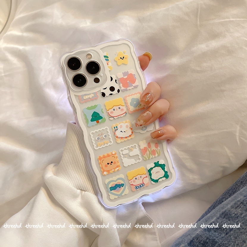 Ốp Điện Thoại Họa Tiết Lượn Sóng Thời Trang Cho iPhone 13 12 11 Pro Max iPhone 7 8 Plus SE 2020 X XR Xs Max