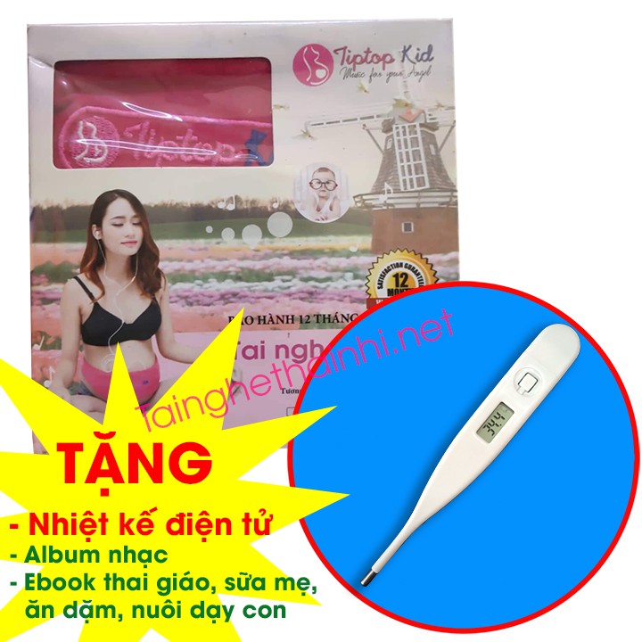 Tai nghe thai nhi Tiptopkid - Tai nghe bà bầu Tiptopkid TẶNG Nhiệt kế điện tử