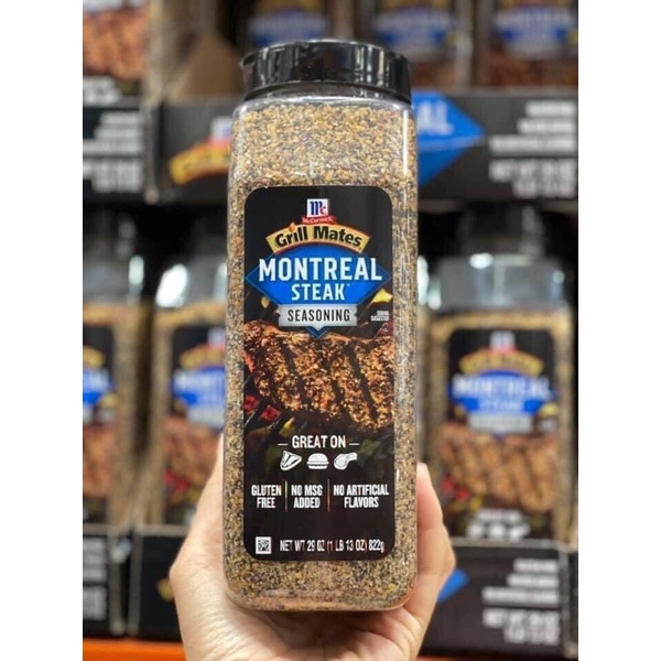 GIA VỊ TẨM ƯỚP THỊT BÒ NƯỚNG MONTREAL STEAK SEASONING MC CORMICK hủ 822GR của Mỹ  🍀