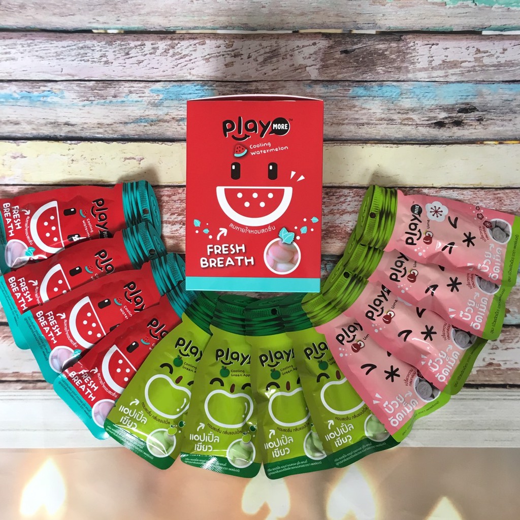 Kẹo Playmore Kẹo Ngậm Dưa Hấu Thái Dạng Gói 12g+ Hàng mới về