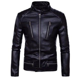 Áo khoác da nam lót dù thời trang cao cấp pious AD019 hàng VNXK