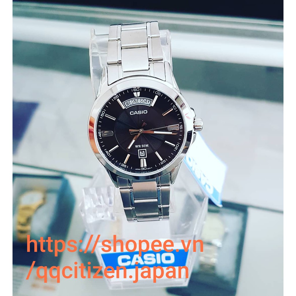 Đồng hồ nam Casio MTP-1381D-1AVDF dây kim loại