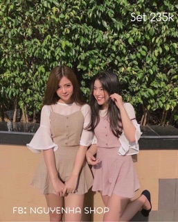 Set áo yếm mix váy