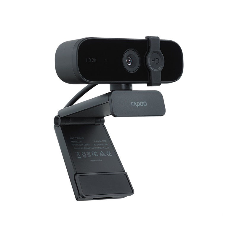 Rapoo C280 Webcam 2K HD với USB2.0 với nắp đậy camera có thể xoay mic - hàng Chính Hãng
