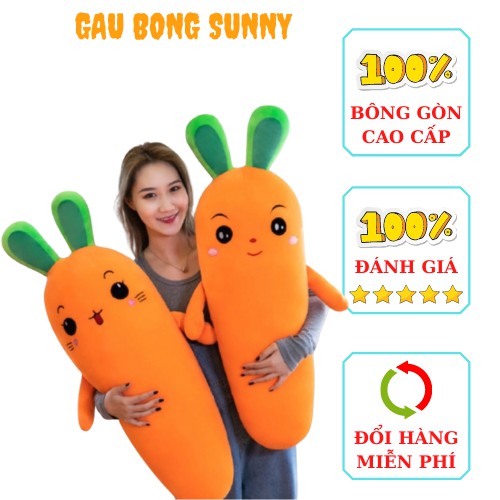 Gấu Bông Cà Rốt ⚡️Có Video Thật⚡️ Cao Cấp Êm Mịn