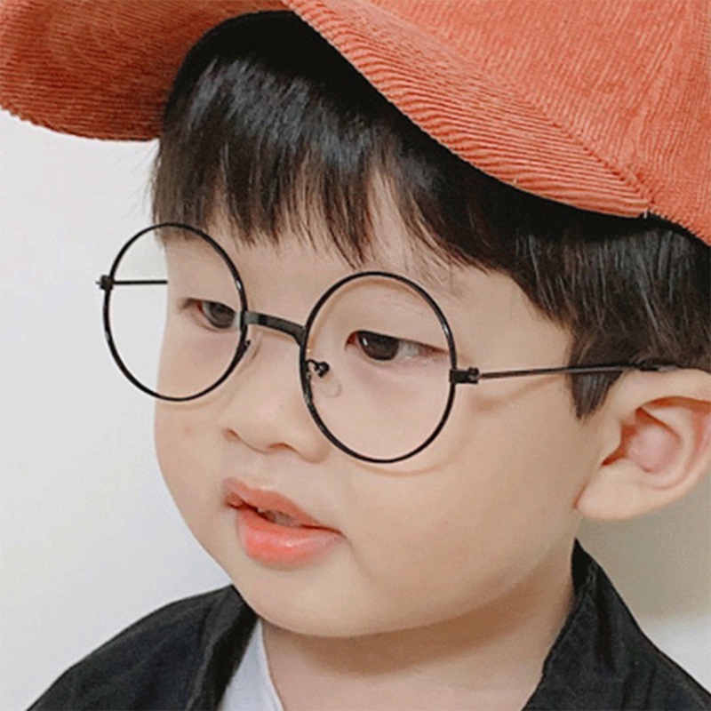 Mắt kính gọng kim loại chống ánh sáng xanh phong cách Hàn Quốc cho bé