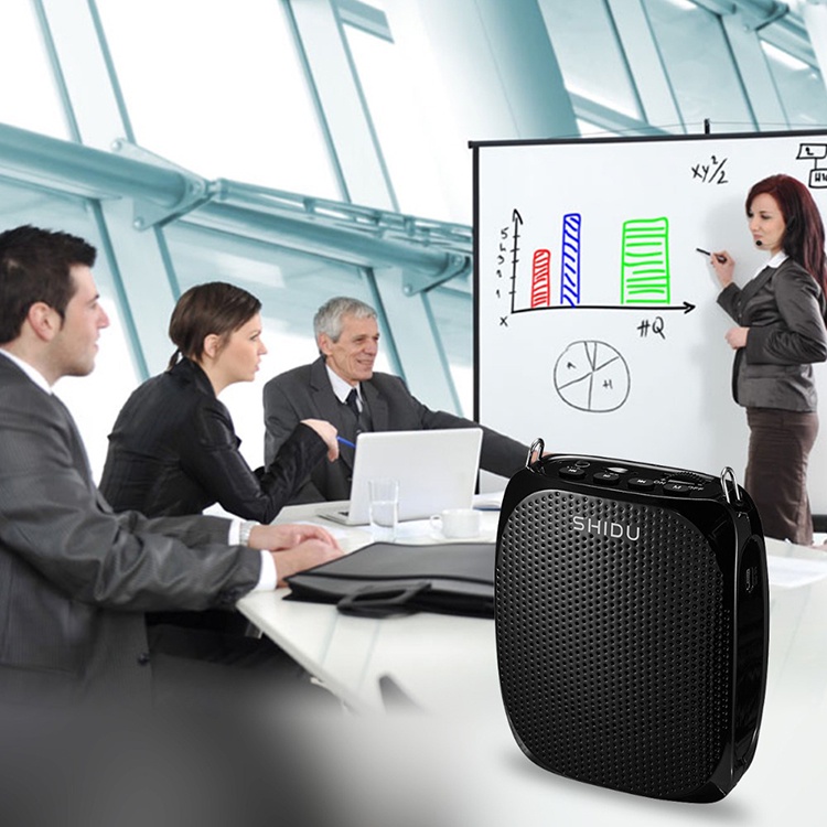 Máy trợ giảng không dây SHIDU SD-S615 tặng micro kẹp áo có dây - Hàng nhập khẩu
