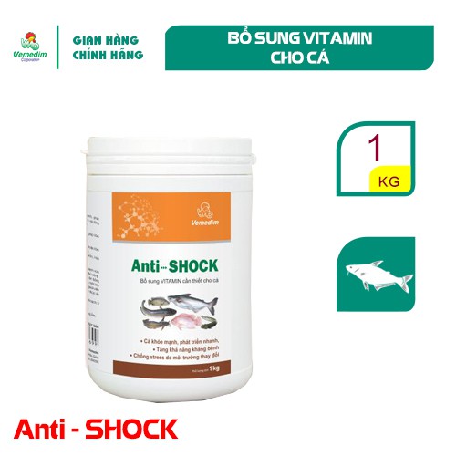 Vemedim Anti-Shock cá dùng bổ sung vitamin cho cá, lon 1kg