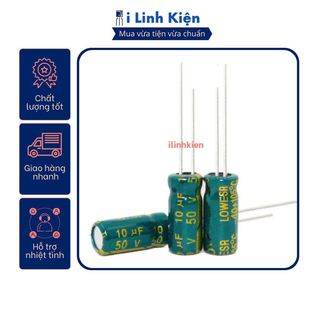 Tụ hóa 50V 1uF-3300uF tần số cao