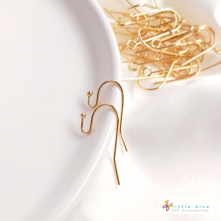 Khuyên Tai Dạng Móc Mạ Vàng 14K diy Đơn Giản Thời Trang