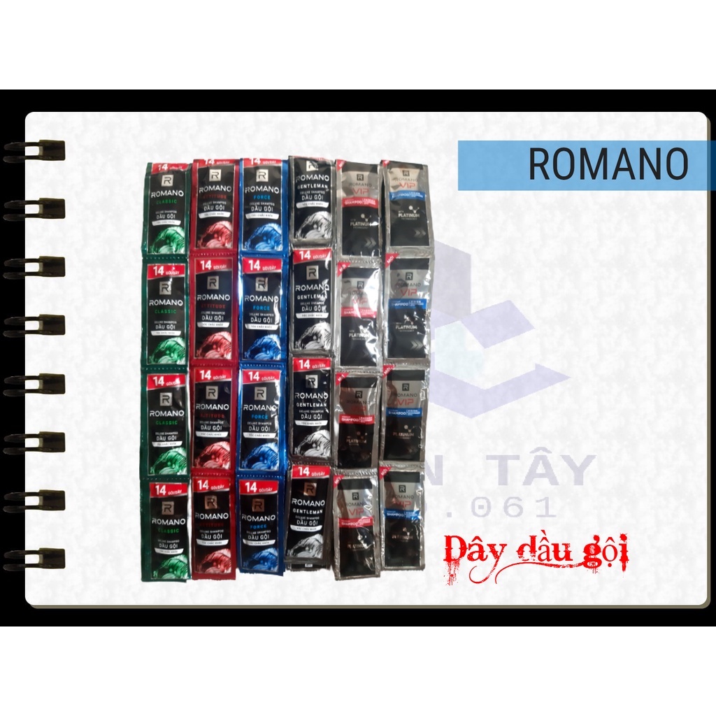 DÂY DẦU GỘI ROMANO ĐỦ LOẠI CHO NAM GIỚI