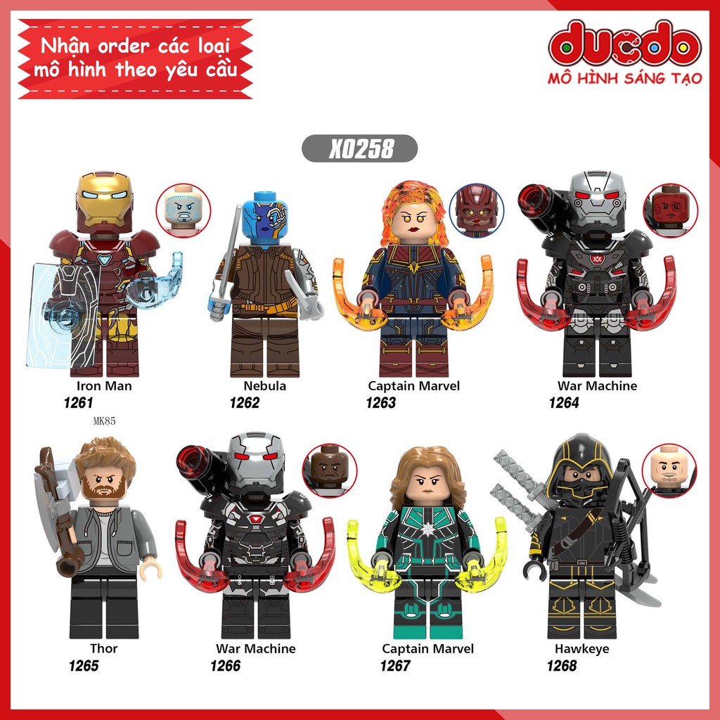 Minifigures siêu anh hùng End Game - Đồ chơi Lắp ghép Xếp hình Mô hình Mini Iron Man EndGame Xinh 0258