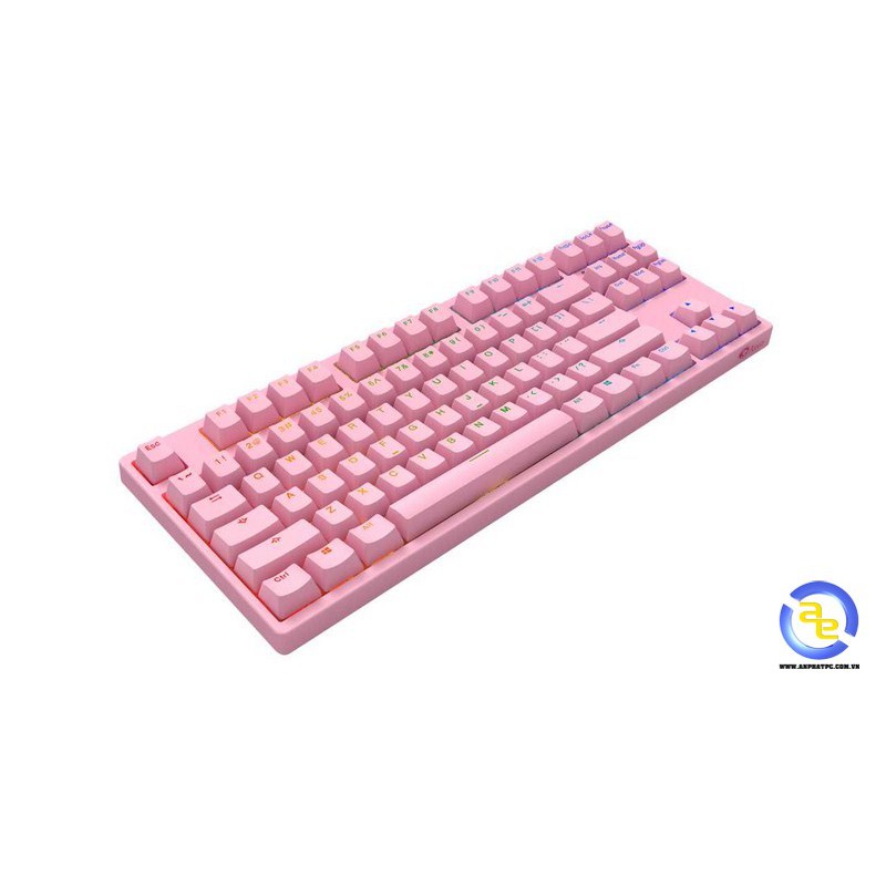 Bàn phím cơ AKKO 3087s RGB (Màu Hồng) Switch Blue/Orange/Pink