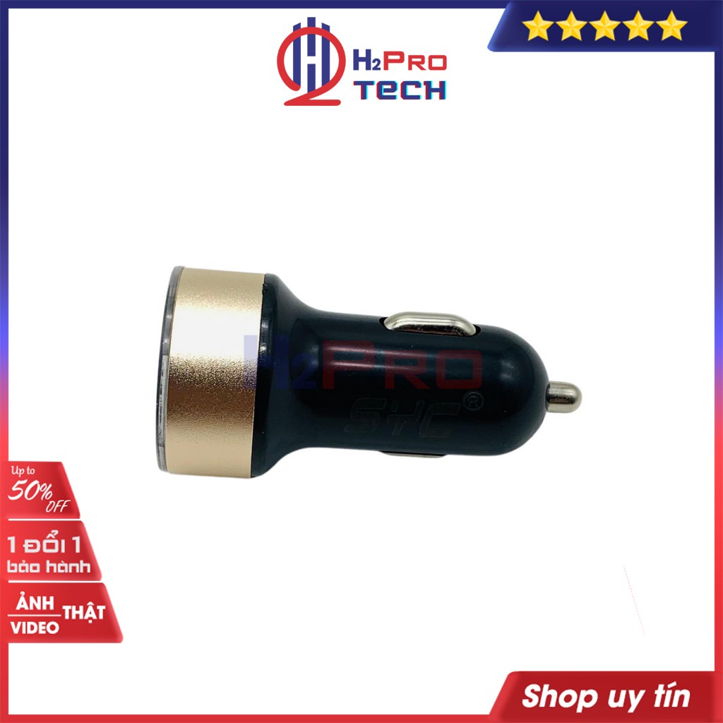 Tẩu Sạc Đa Năng, Tẩu Sạc Xe Hơi JYC JS-302 DC 12V-24V Cao Cấp, 2 Cổng Usb 3.1A, Sạc Nhanh, Màn Hình Led Lcd-H2Pro Tech