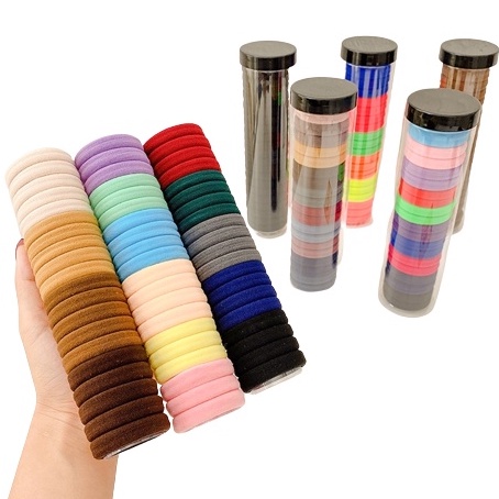 Set Ống 20 Dây Cột Tóc Thời Trang Siêu Co Giãn Màu Sắc Hàn Quốc Cho Nữ
