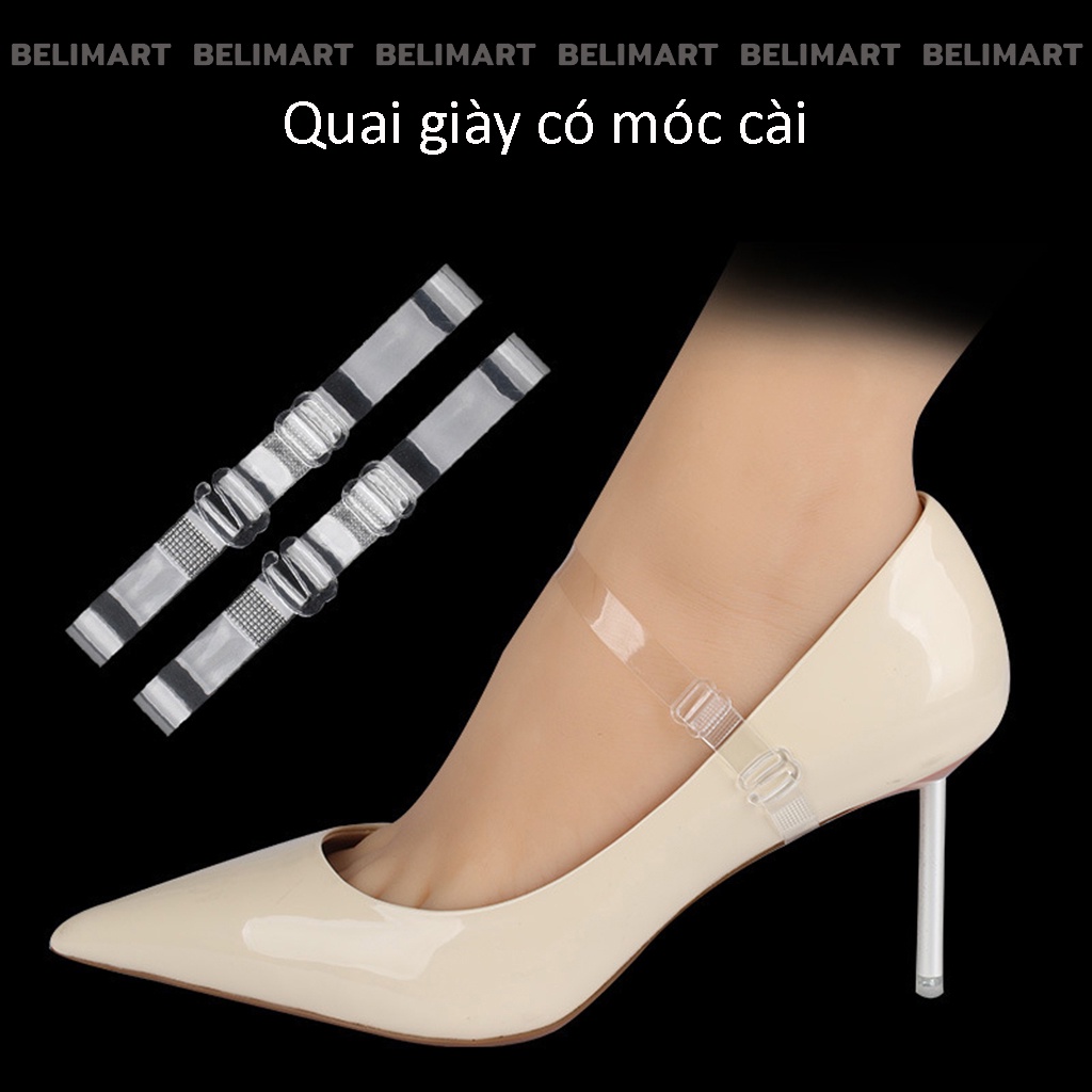 Quai giày cao gót bằng silicon trong suốt giúp giữ và ôm chân, chống tuột gót khi mang giày Beli PK39 PK51 PK143