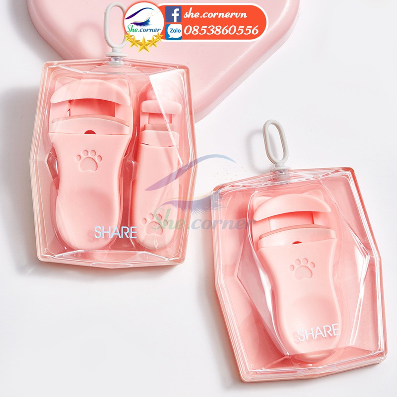 Kẹp mi bấm mi SHARE Eyelash Curler S8811 uốn mi cong tự nhiên quyến rũ hình mèo dễ thương