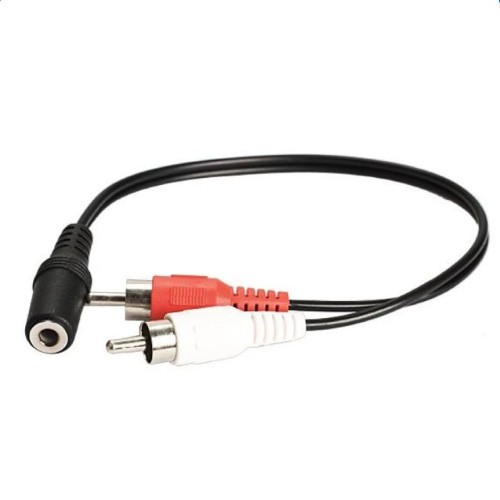 Dây Cáp Đầu Jack 3.5mm Cái Ra 2 Đầu Hoa Sen (AV Đực)