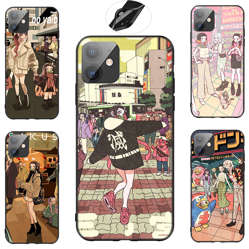 iPhone XR X Xs Max 7 8 6s 6 Plus 7+ 8+ 5 5s SE 2020 Casing Soft Case 31SF Demon Slayer School Style mobile phone case