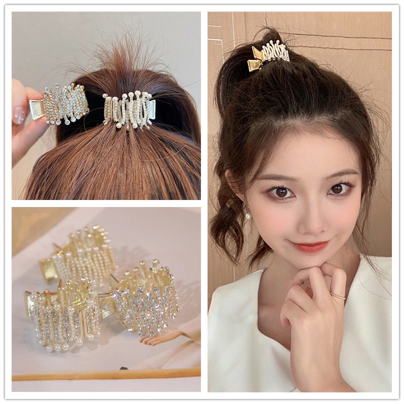 Kẹp Tóc Đính Đá Và Ngọc Trai Thời Trang Cho Nữ