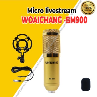 Micro livestream bm900 woaichang ⚡hàng chính hãng⚡ thu âm livestream hát karaoke chuyên nghiệp bảo hành 1 năm