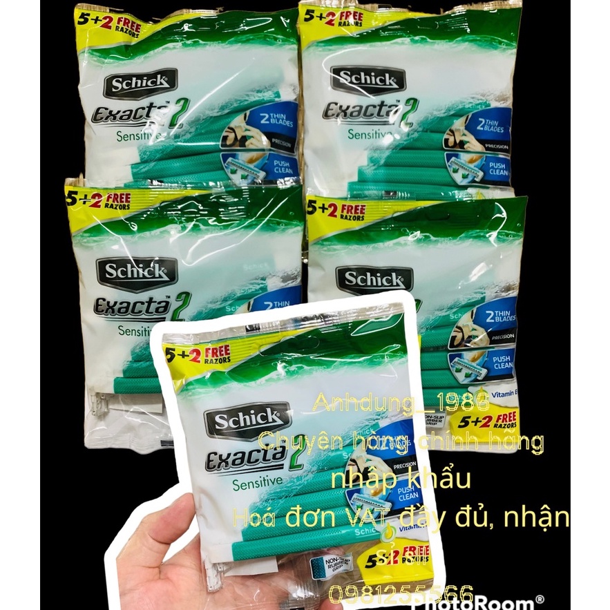 DAO CẠO SCHICK EXACETA2 5+2s  nhập khẩu