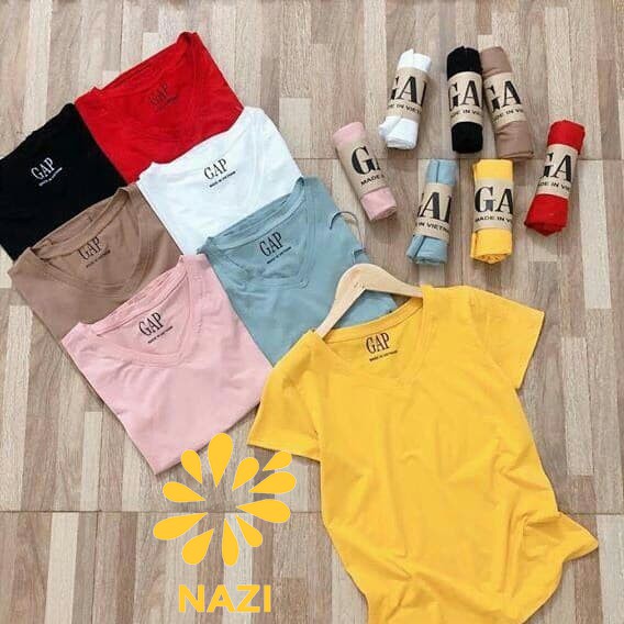 [Mã WARN10 giảm 10k đơn 99k] ( Có quà tặng kèm theo) Áo Thun Nữ GAP Tay Ngắn Cổ Tim Hot 2020 NaziAo03 | BigBuy360 - bigbuy360.vn