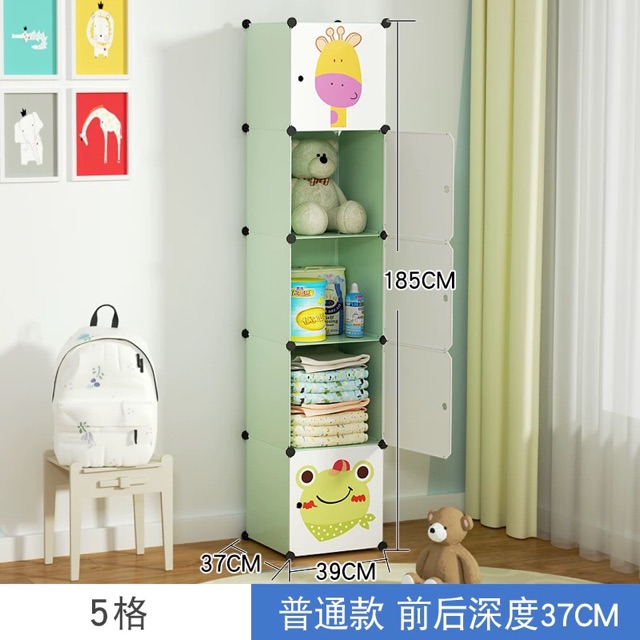 Tủ nhựa lắp ghép đa năng 5 Ô SÂU 37cm. Tặng 1 móc treo đồ.