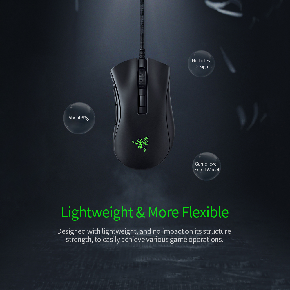 Chuột chơi game Razer Deathadder V2 Mini 8500dpi 3359 nhạy bén và chất lượng cao