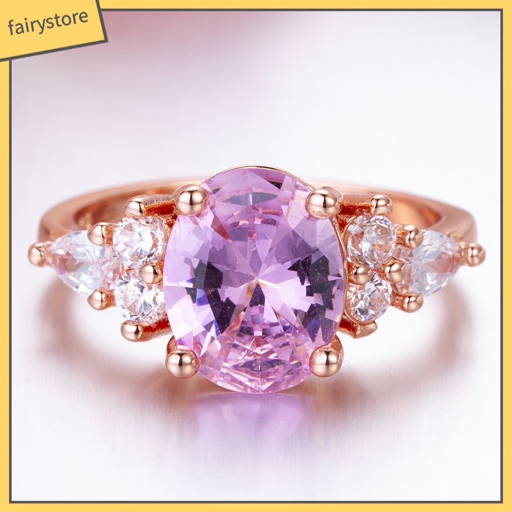 Nhẫn Đính Đá Tròn Thời Trang Cho Nữ